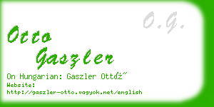 otto gaszler business card